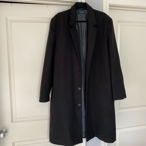 Long Men’s Black Pea Coat
